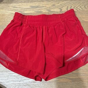 Red Women's Athletic Shorts Lululemon